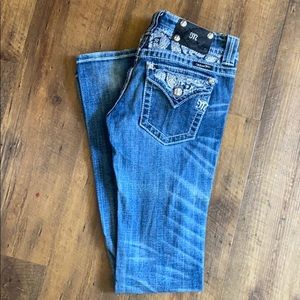 Miss Me Navy Paisley Bandana Bootcut Jeans Size 26